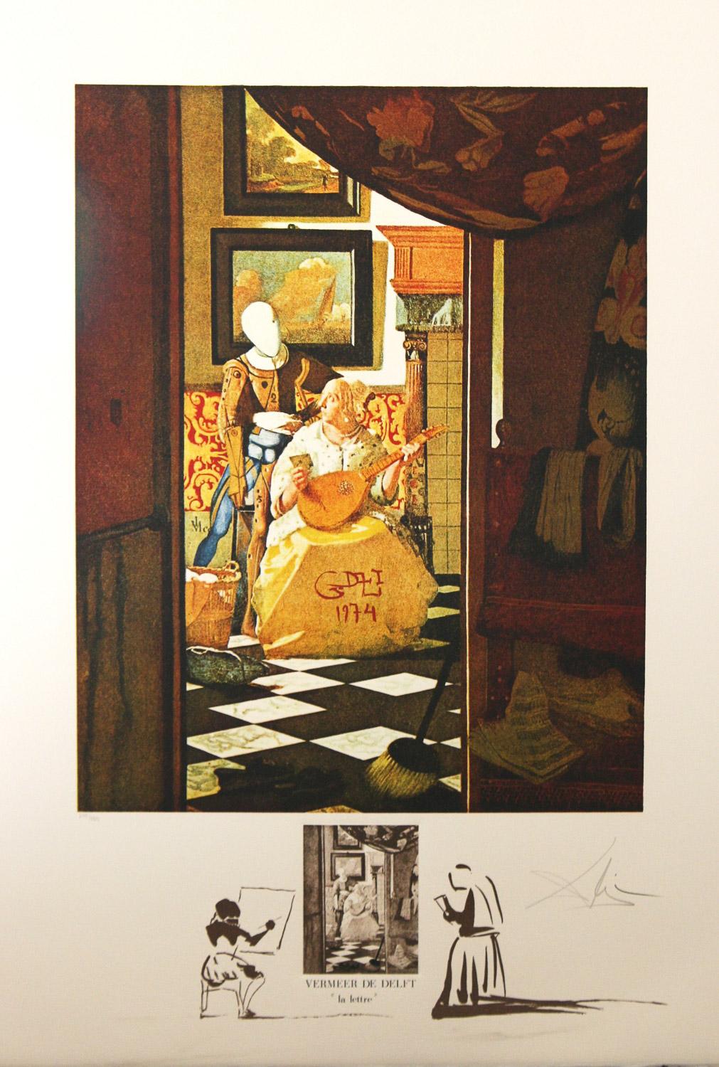 Salvador Dali | Changes in Great Masterpieces - Vermeer: La Lettre