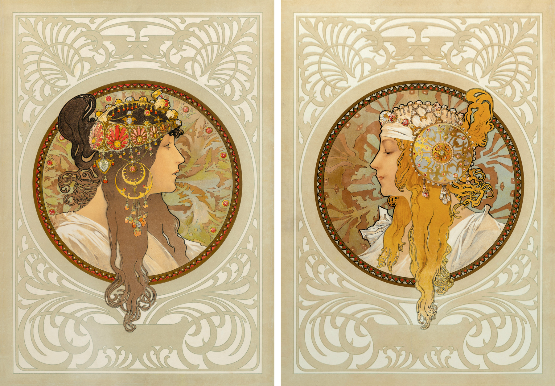 Alphonse Mucha - Tetes Byzantines