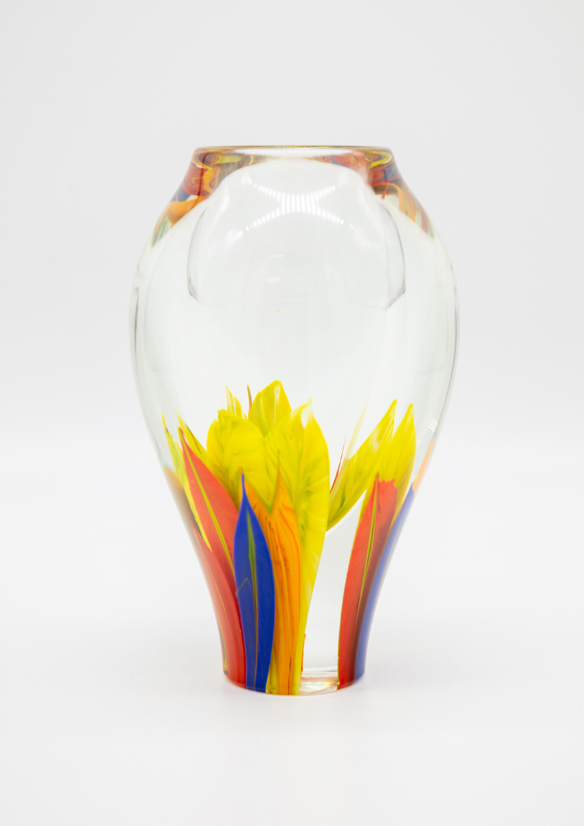 David Lotton - Fire Flower Paperweight Vase