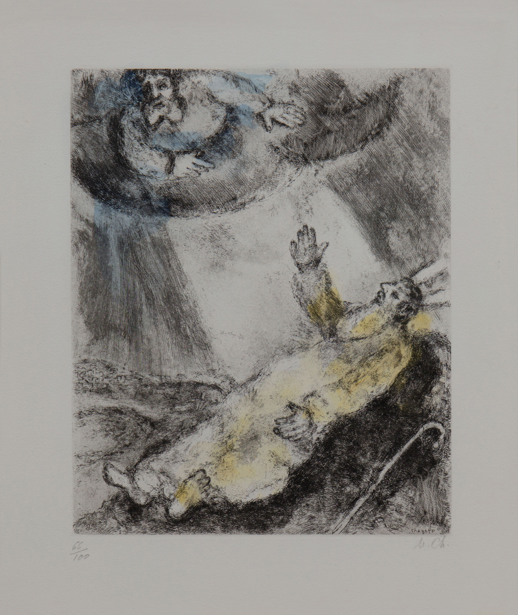 Marc Chagall - La Bible: Moses Dies in Sight of the Promised Land