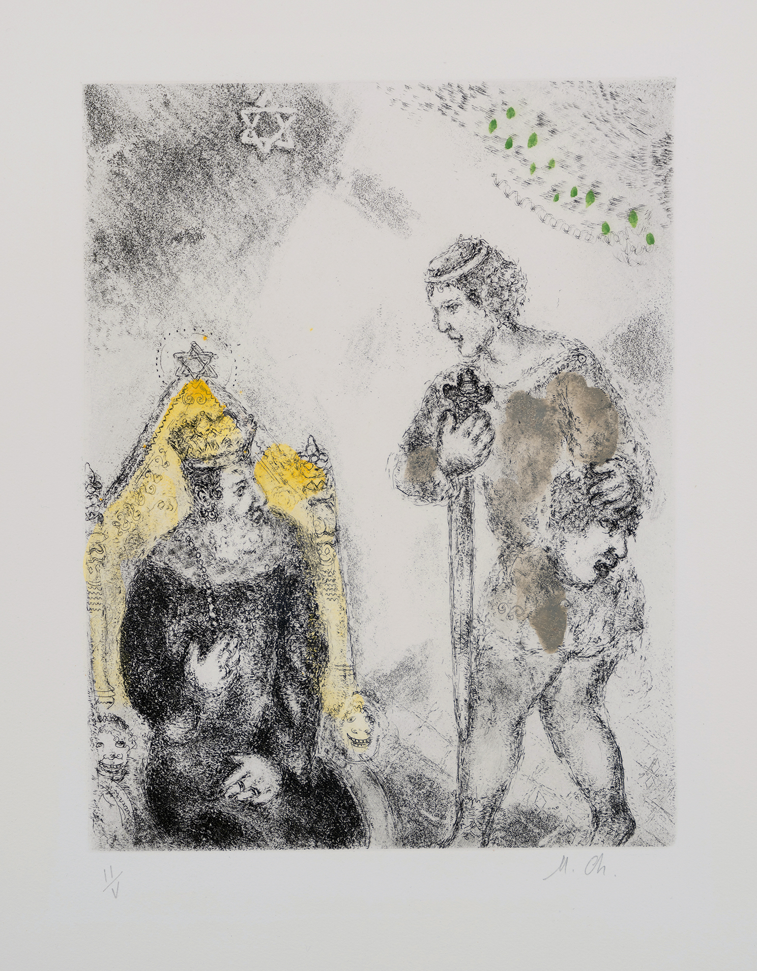 Marc Chagall - La Bible: David Before Saul