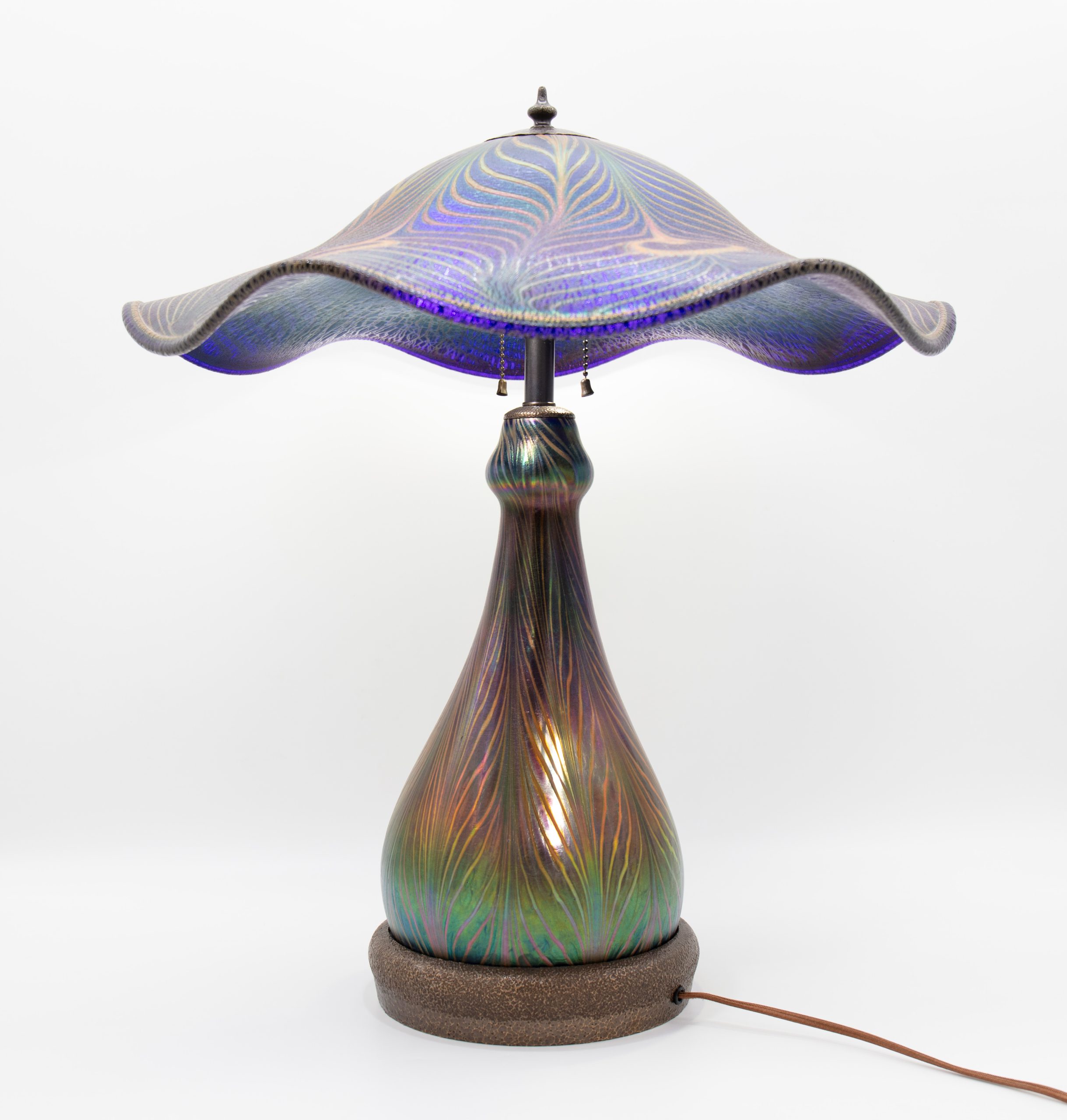 Charles Lotton - Blue Peacock Lamp