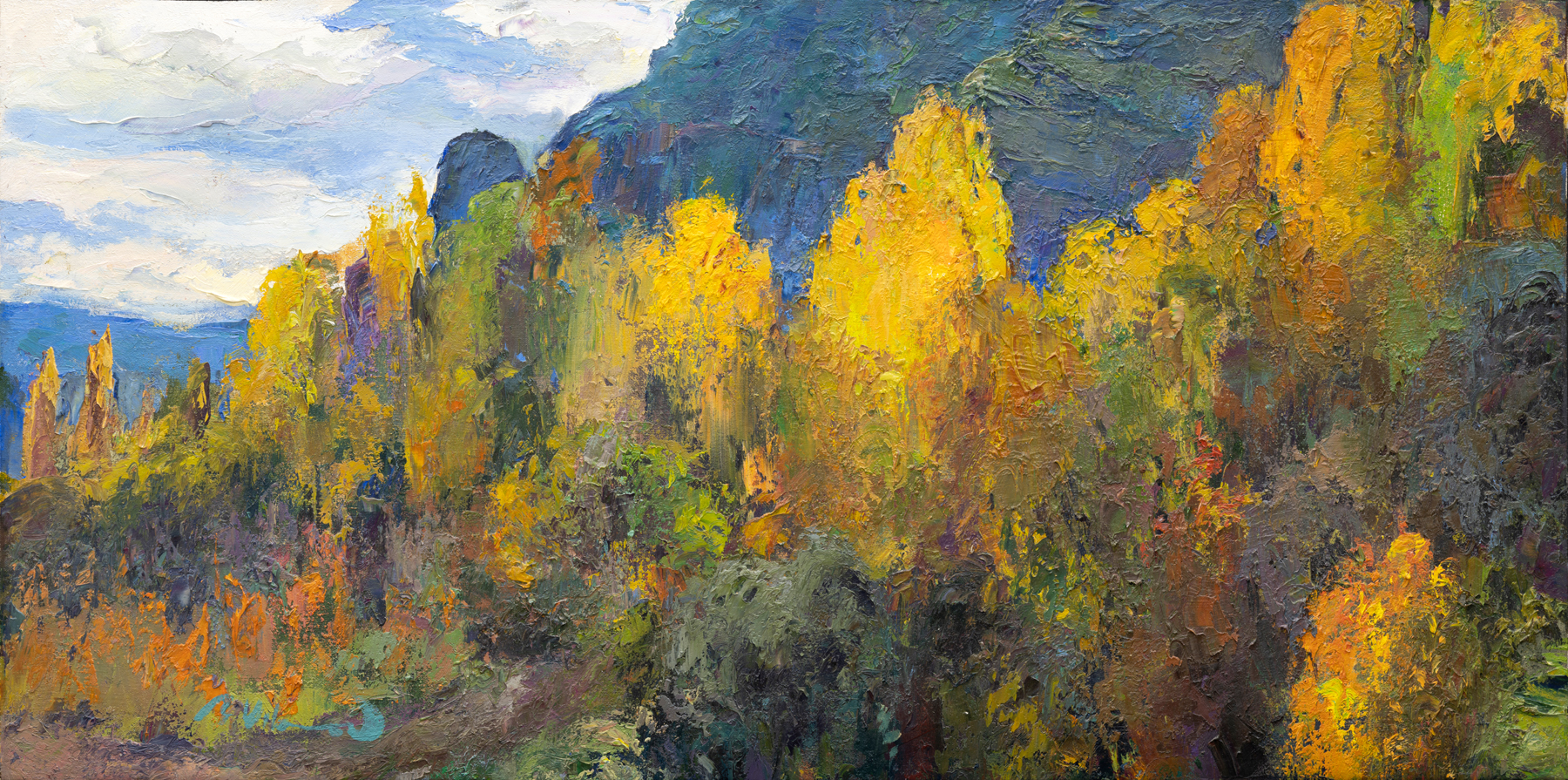 Ramon Vilanova - Autumn passes, between the blues & golds.