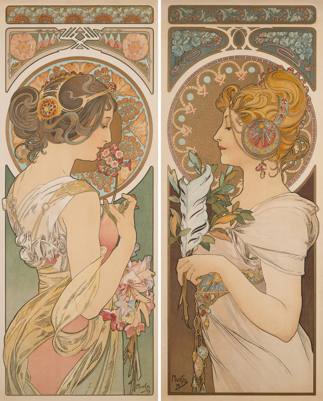 Alphonse Mucha - La Primevere & Le Plume