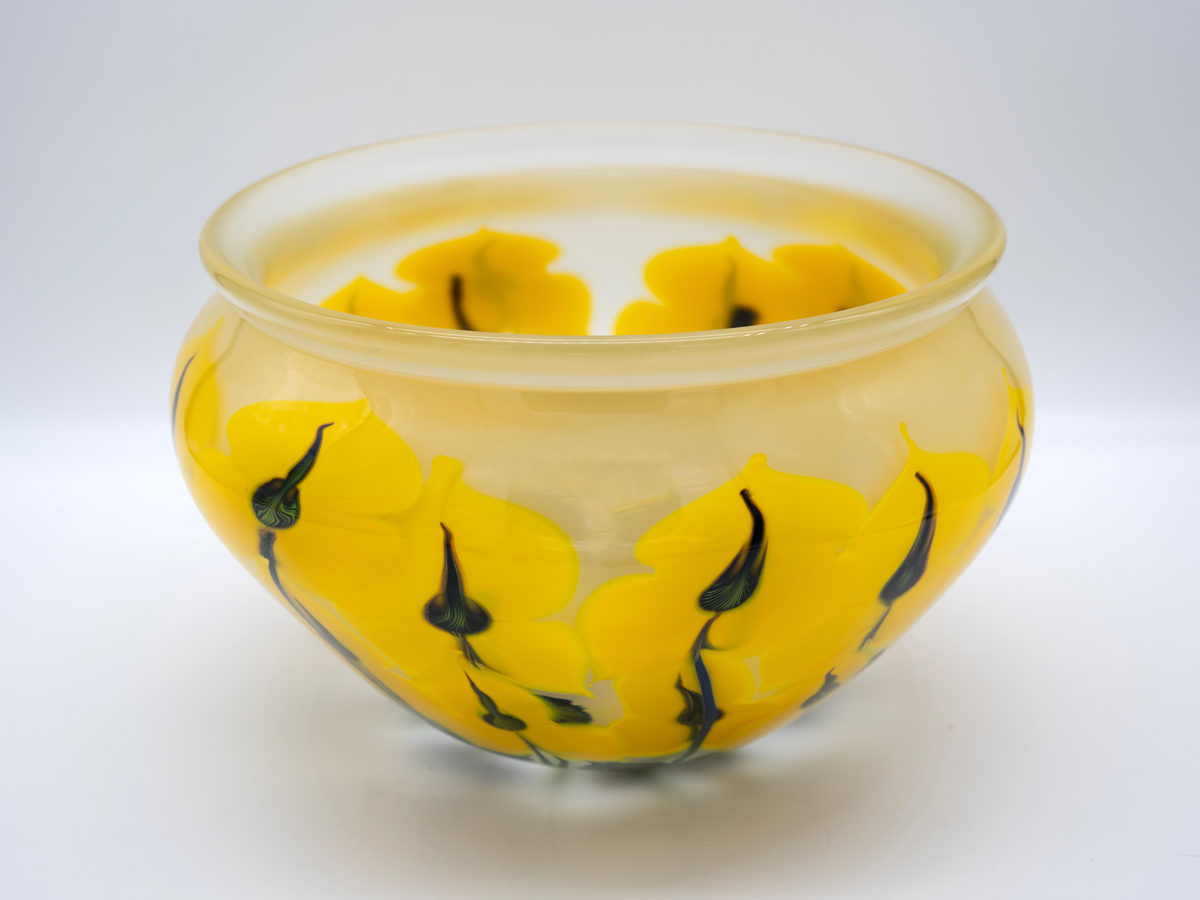 Daniel Lotton - Crystal Bowl with Yellow Flora