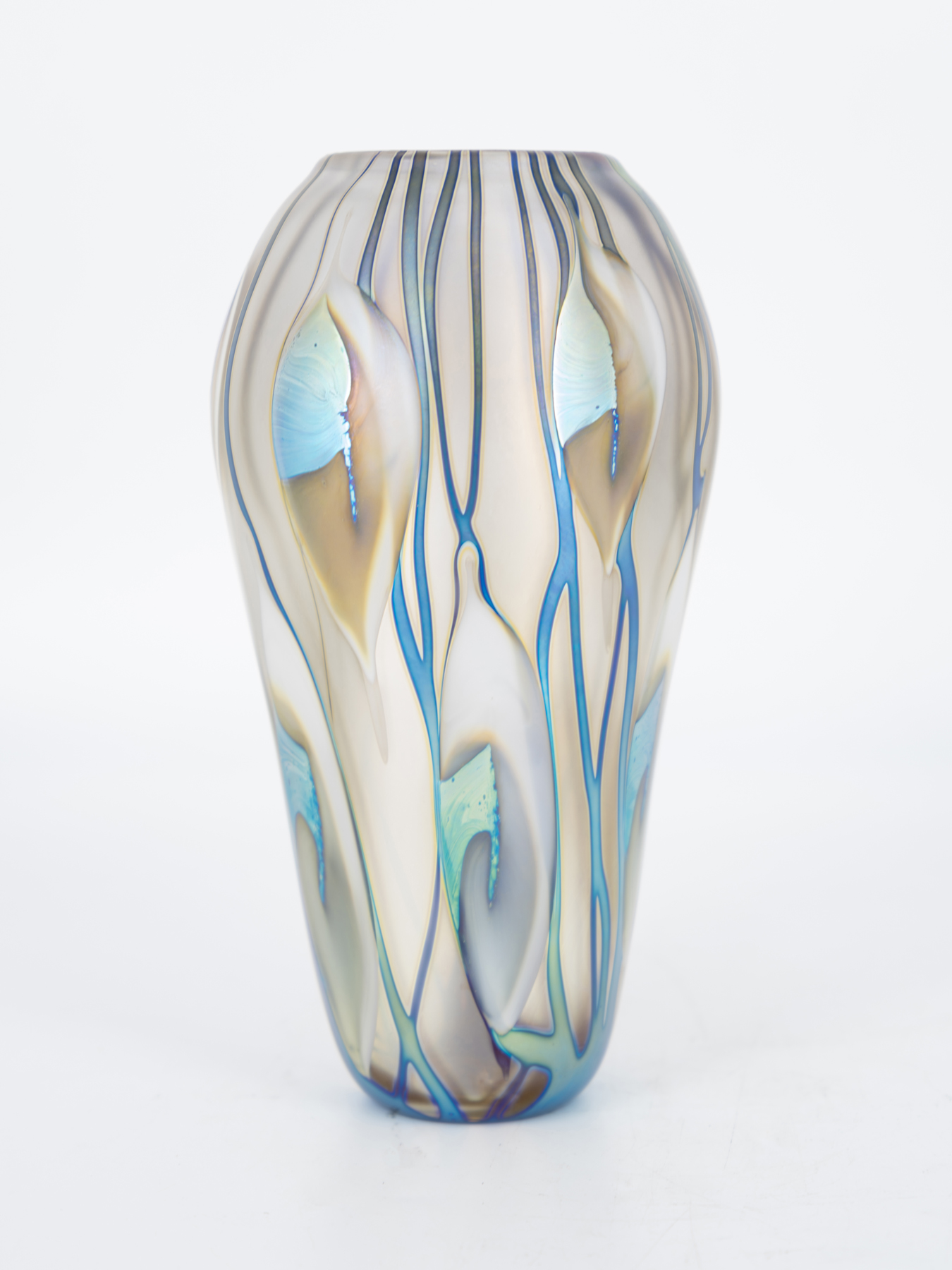 David Lotton - Iridescent Foliate Glass Vase