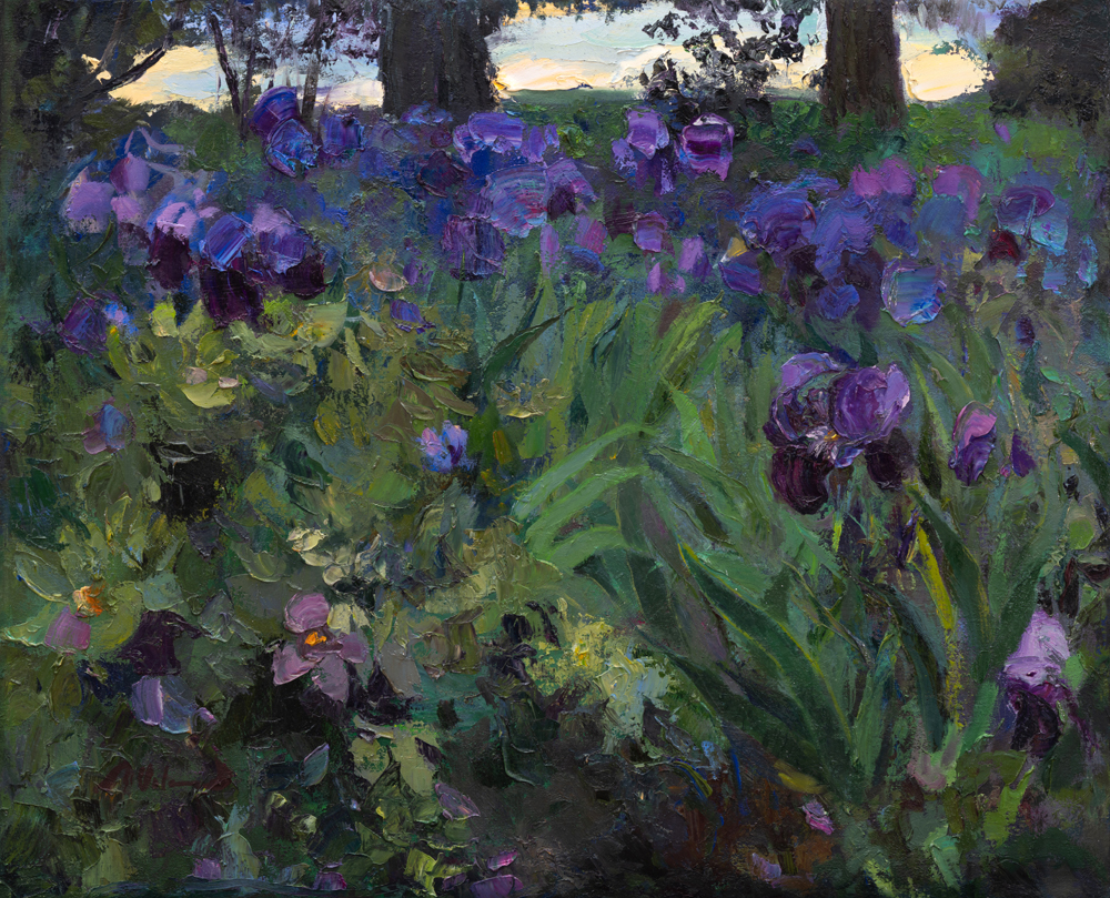 Ramon Vilanova - Under the shelter of the lilies, I nostalgically keep your sweet gaze amidst Art Nouveau.