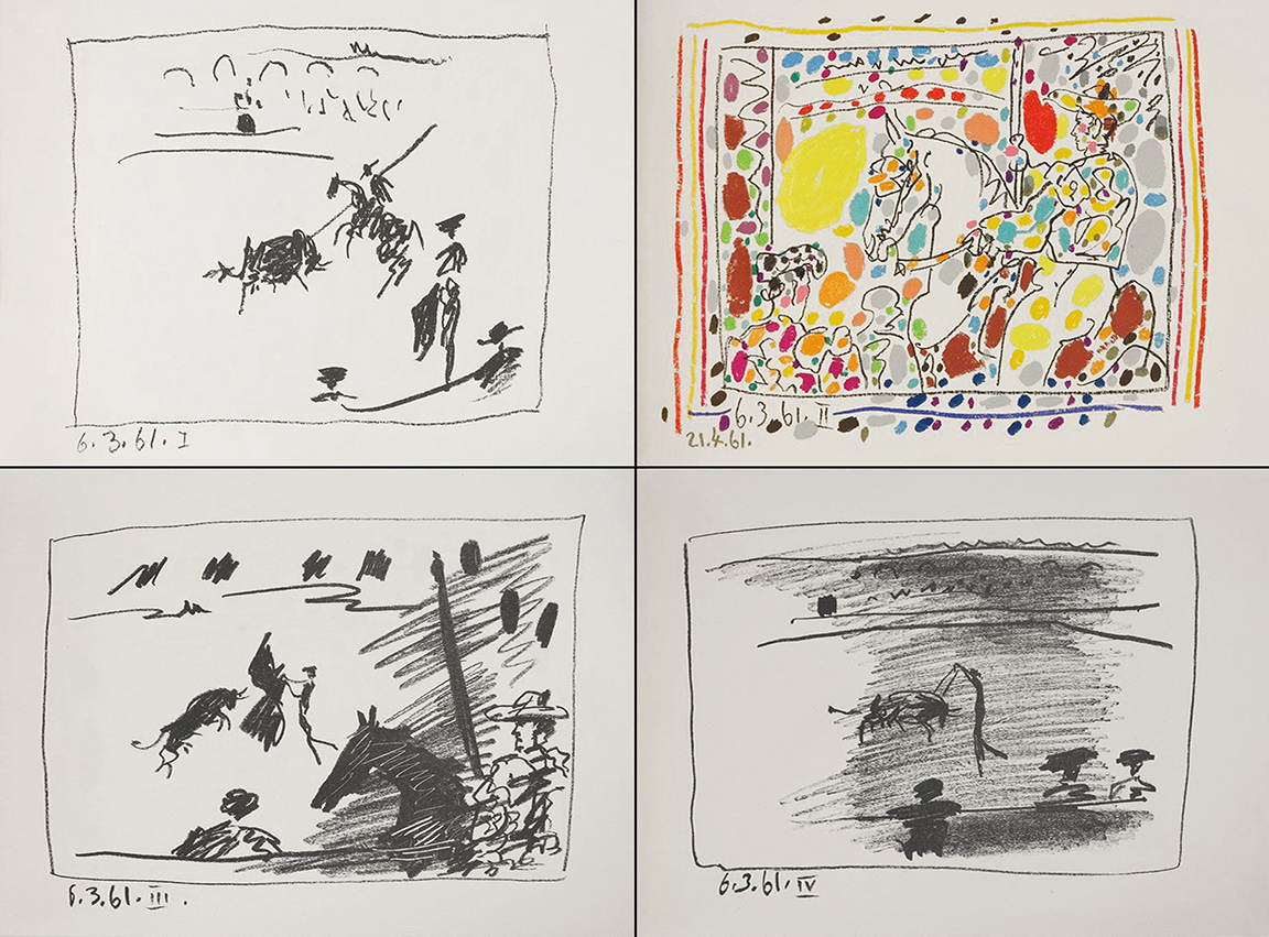 Picasso - Toreros Suite of 4 Lithographs