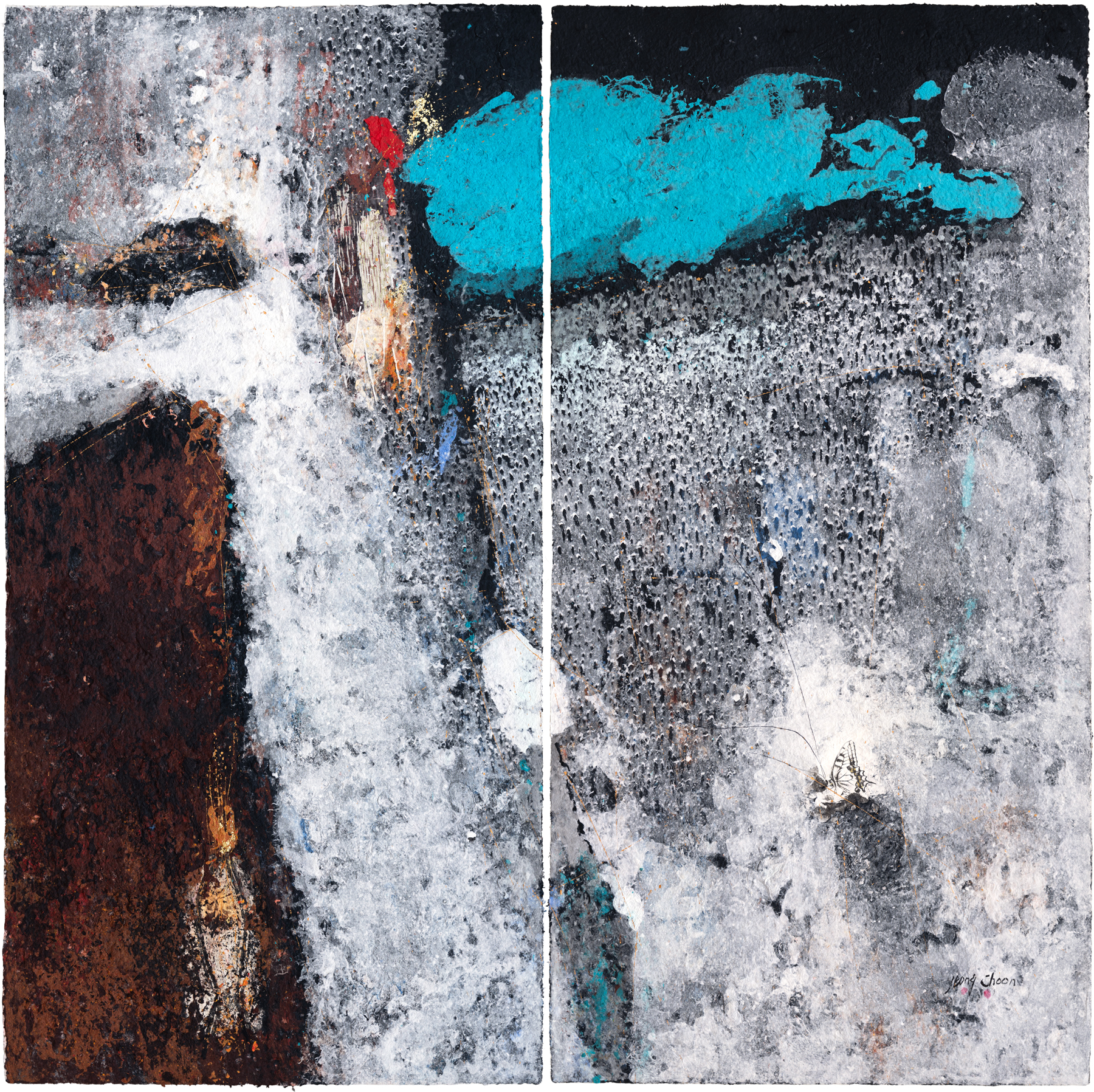 Jeong & Choon Yun - Hwanhui V (Exultation) Diptych