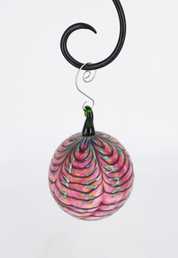 Daniel Lotton - Iridescent Pink Threaded Ornament