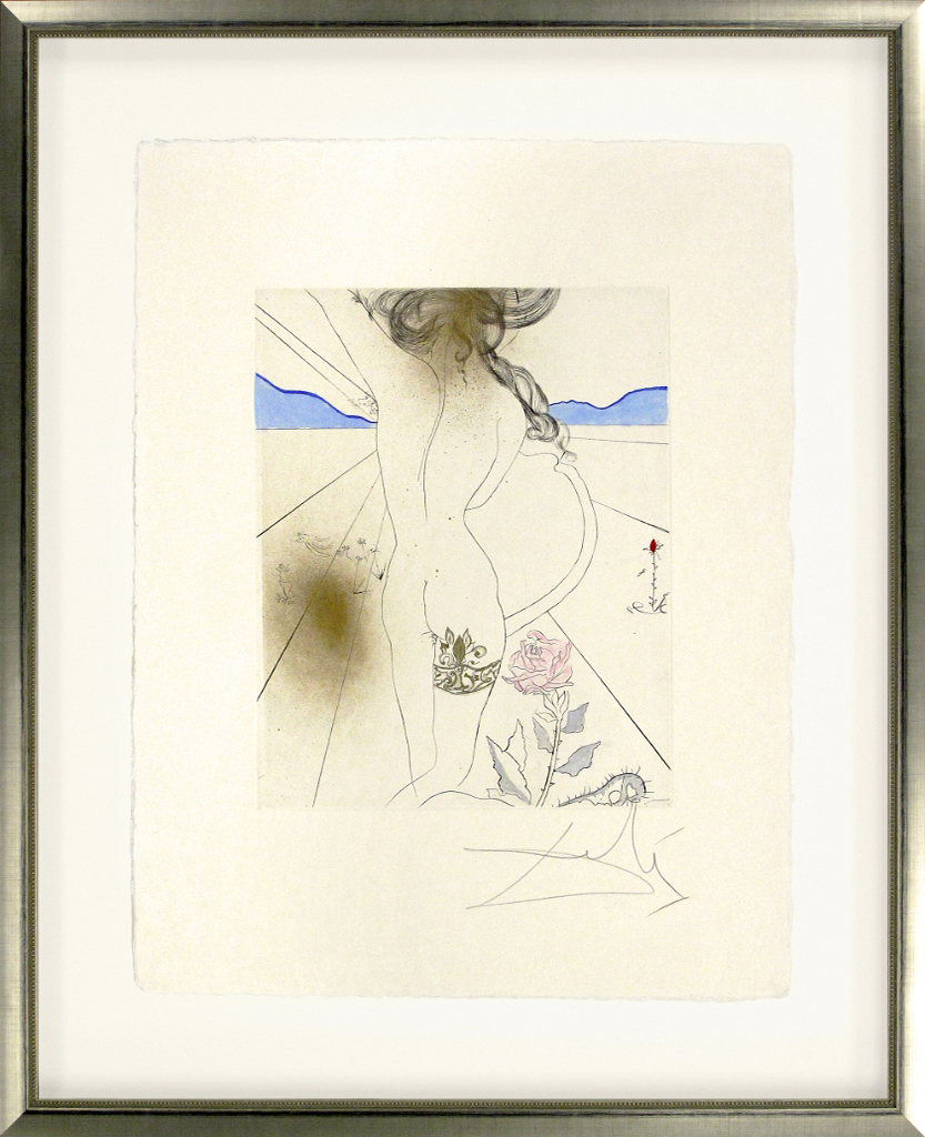 Salvador Dali - The Hippies - Nude with Garter