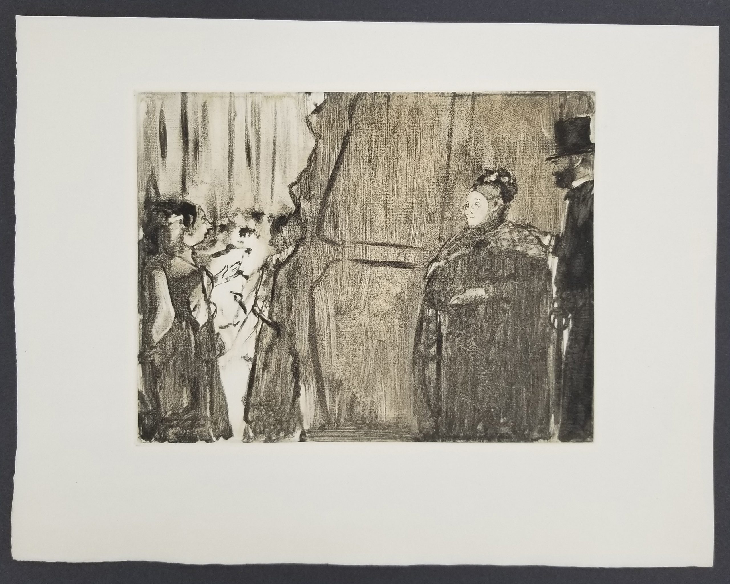 Edgar Degas - La Famille Cardinal - Ludovic Halevy meeting Madame Cardinal Backstage