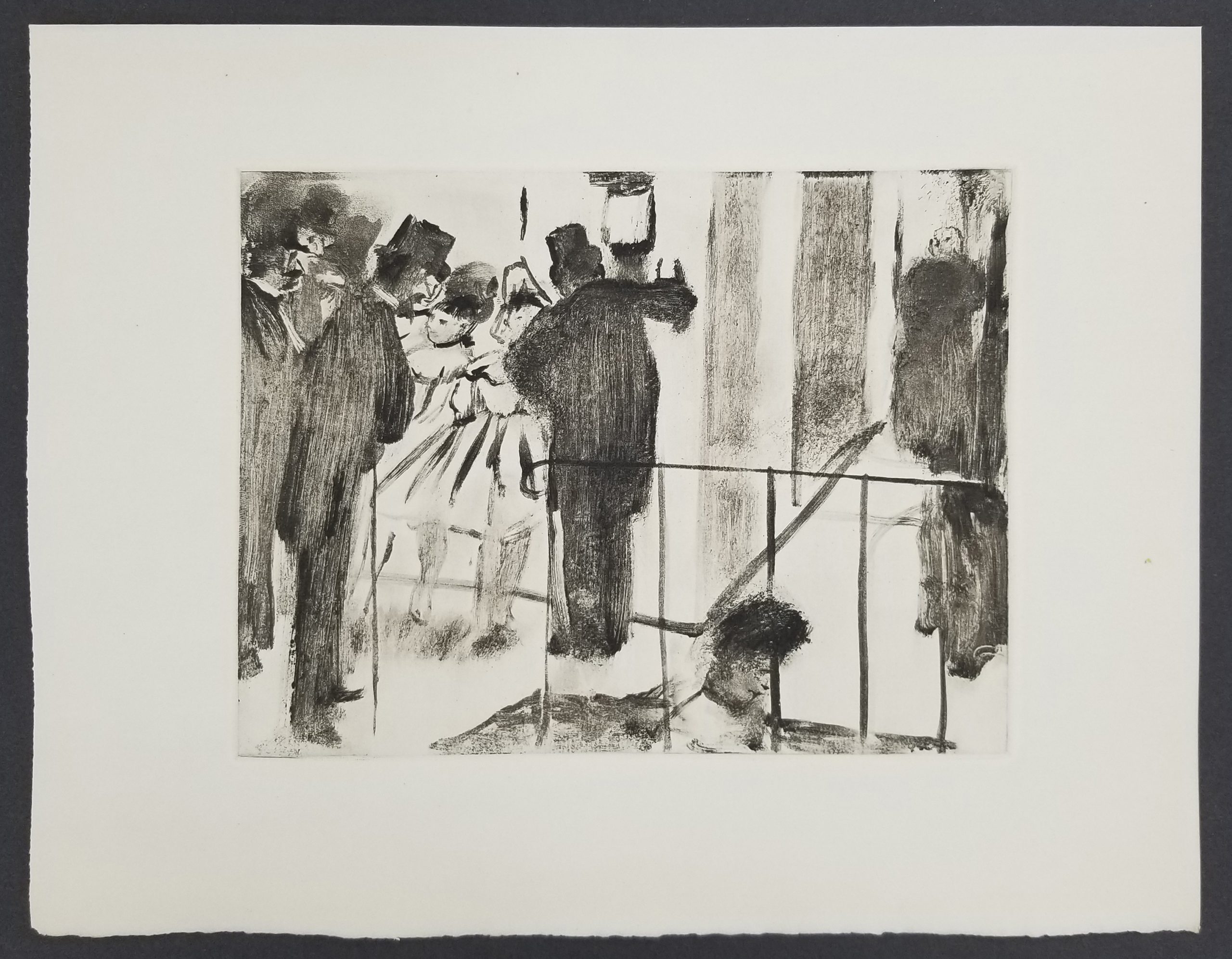 Edgar Degas - La Famille Cardinal - Pauline and Virginie in Conversation with Admirers