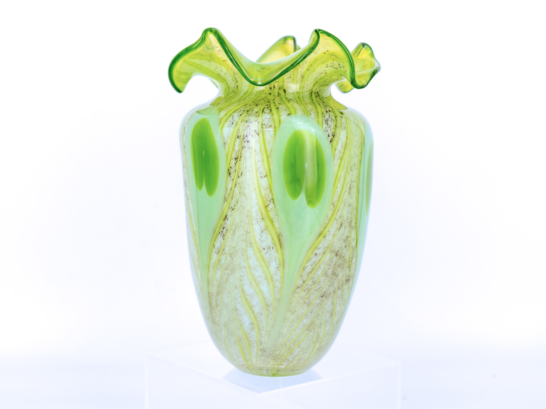 Robert Lagestee - Green Peacock Vase