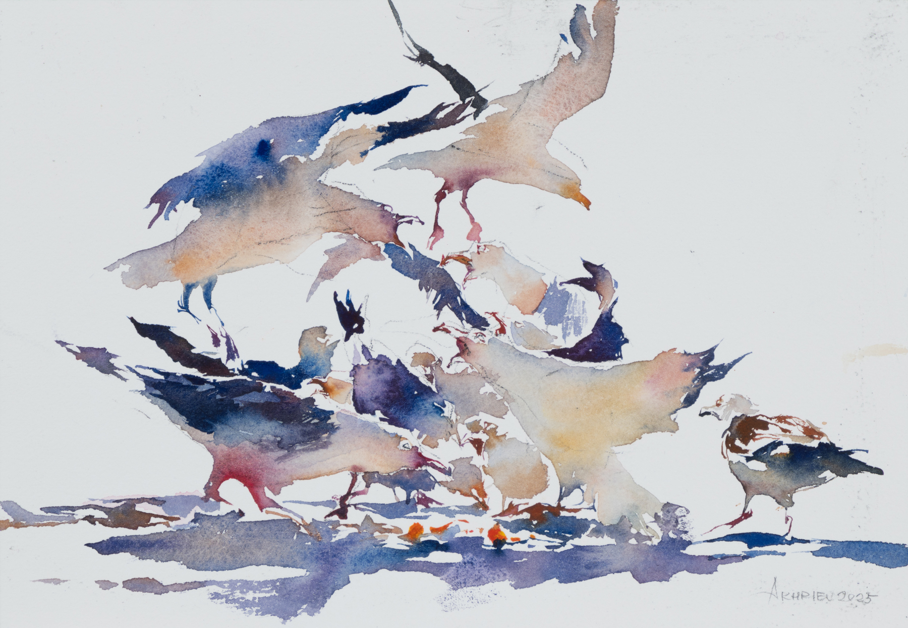 Daud Akhriev - Study of a Seagull's Feast