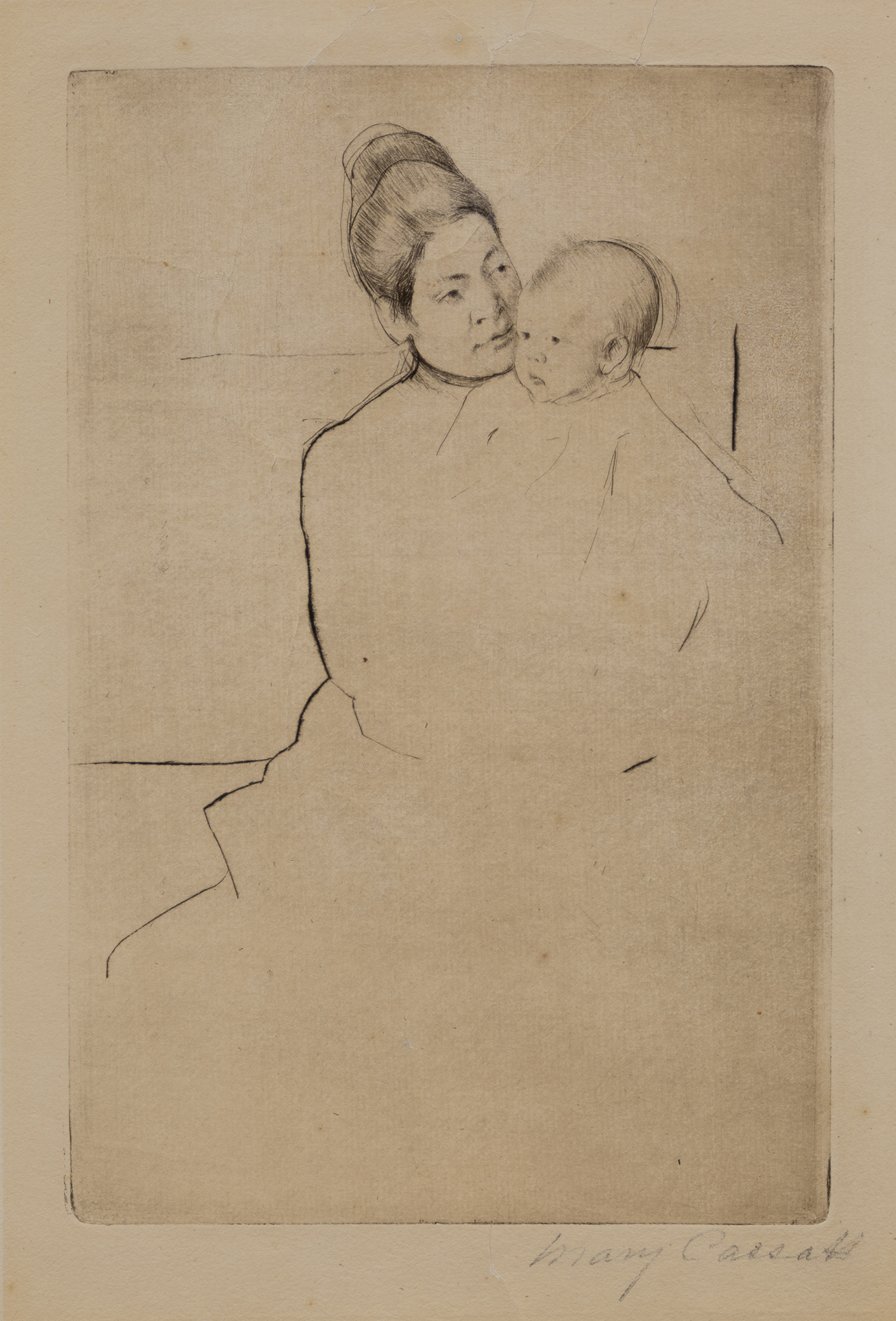 Mary Cassatt - Gardner Held by His Mother