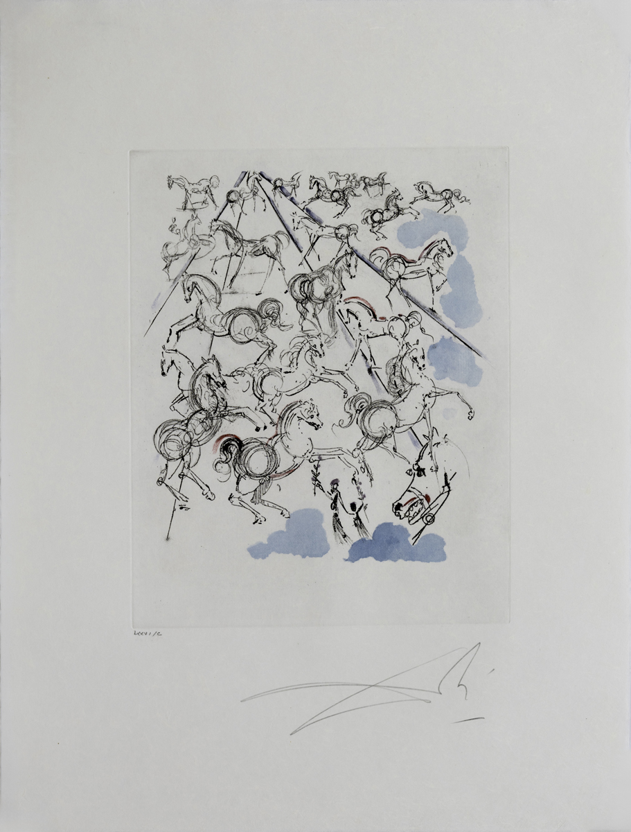 Salvador Dali - Individual - Blue Horses